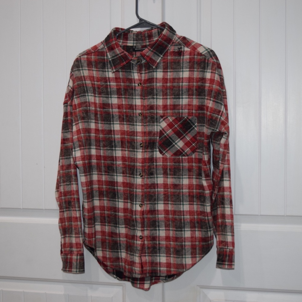 Brandy Melville flannel red and white